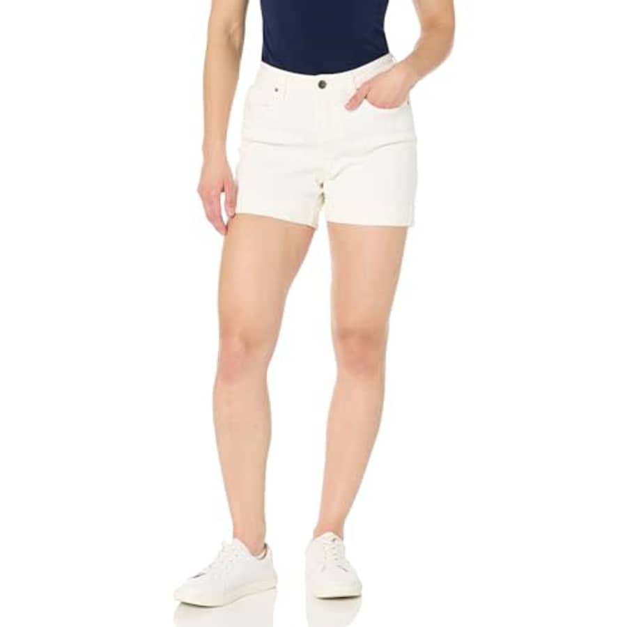 Nautica Women's Surf Cuffed Jean Denim Shorts, Soft Rinse White for $32