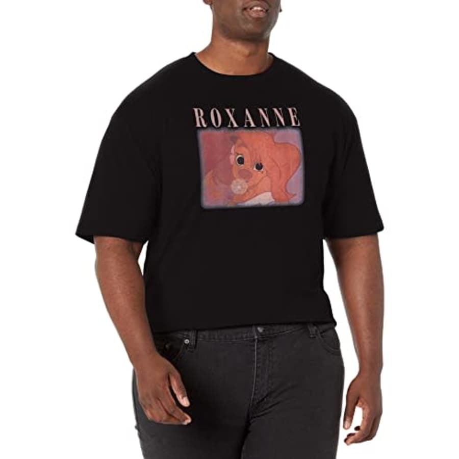 Disney Big & Tall Goofy Movie Roxanne Men's Tops Short Sleeve Tee Shirt, Black, XX-Large Tall for $20