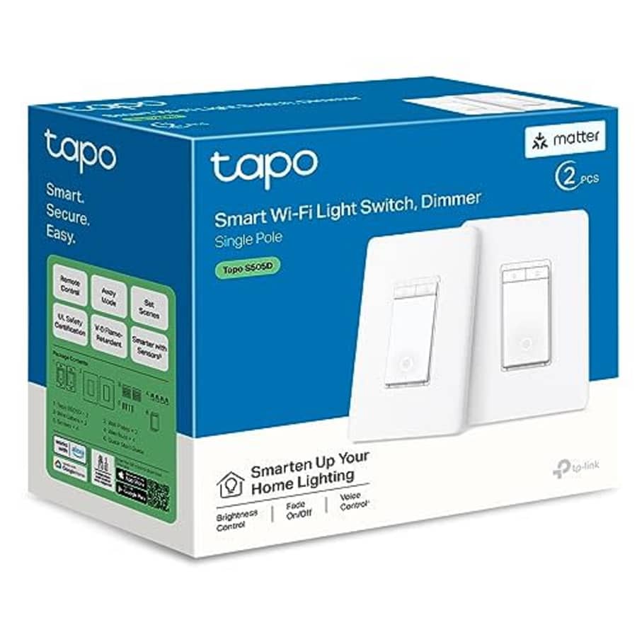 TP-Link Matter Smart Dimmer Switch: Voice Control w/Siri, Alexa & Google Assistant | UL Certified | for $28