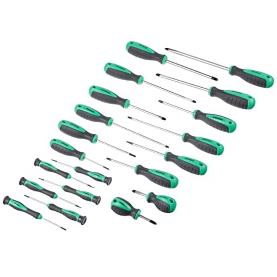 Amazon Brand - Denali 20-Piece Phillips/Star/Slotted Screwdriver Set With Cushioned Grip Handles for $38