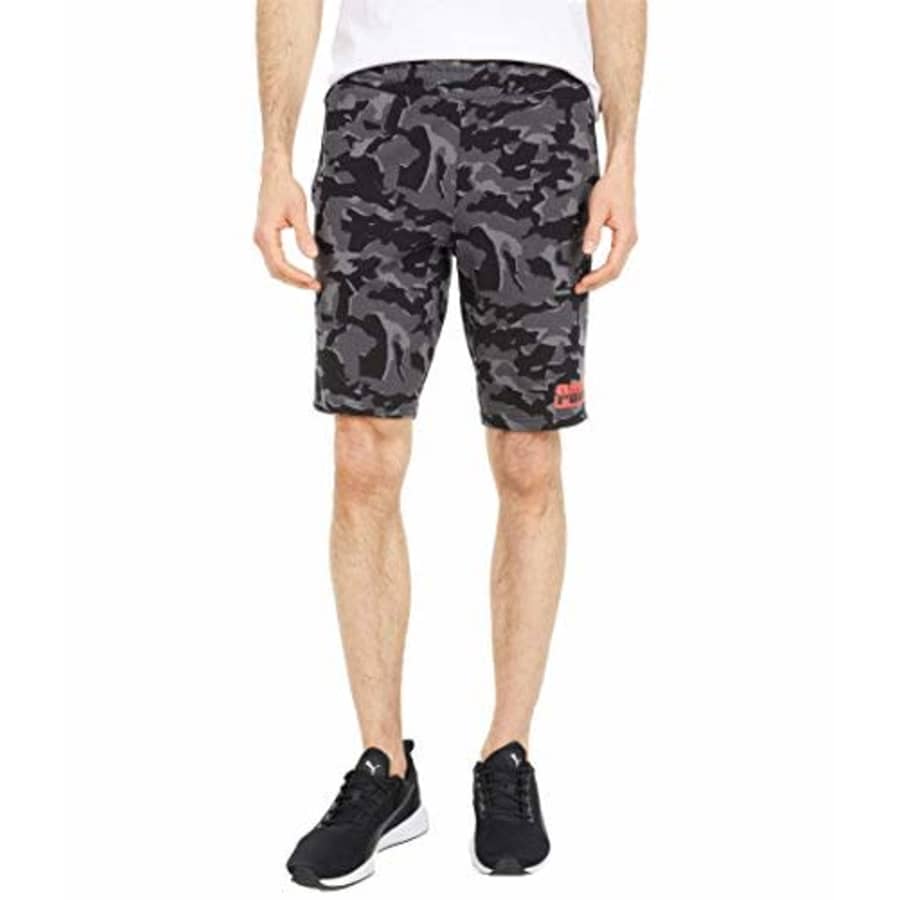 PUMA Men's Core Camo Shorts, Cotton Black-AOP, XX-Large for $28