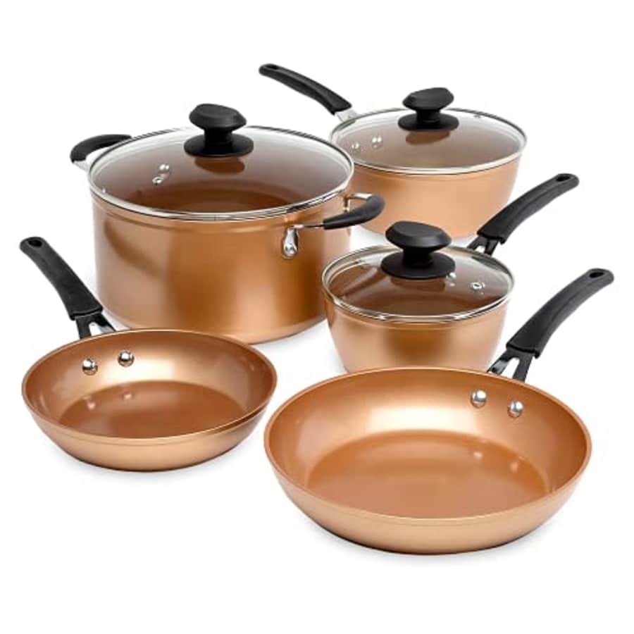 Ecolution Titanium Ceramic Easy Clean Endure Nonstick Silicone Stay Cool Handle, 8-Piece Cookware for $66