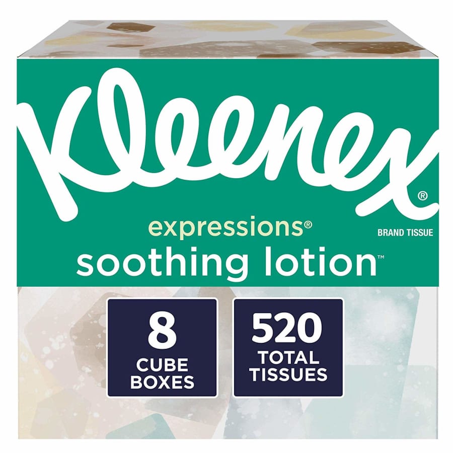 Kleenex Expressions Soothing Lotion Facial Tissues 8-Pack for $25