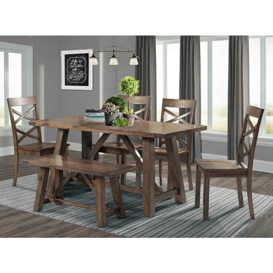 Picket House Furnishings Regan 6-Piece Dining Set w/ Bench for $621 Picket House Furnishings Regan 6-Piece Dining Set w/ Bench for $621
