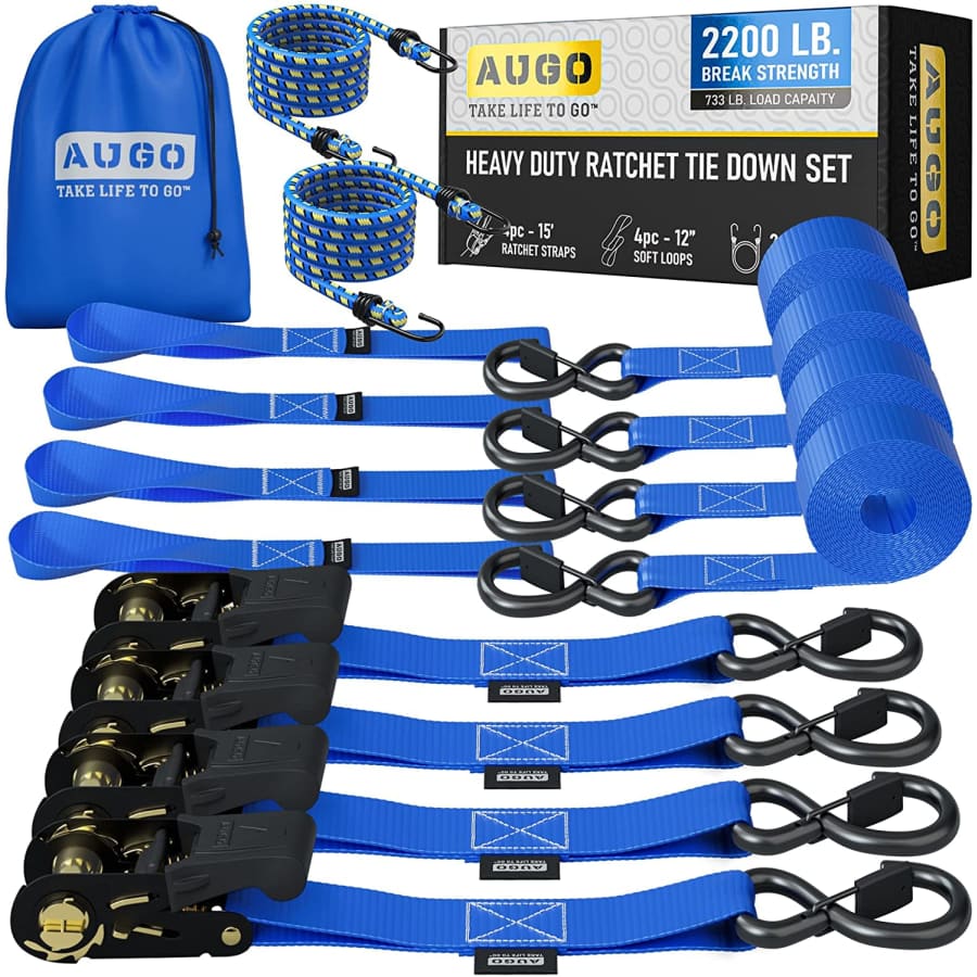 15-Foot Ratchet Tie Down Straps Kit for $30 15-Foot Ratchet Tie Down Straps Kit for $30