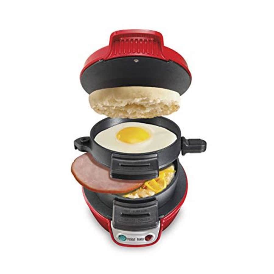 Hamilton Beach Breakfast Sandwich Maker, Red (25476) for $25 Hamilton Beach Breakfast Sandwich Maker, Red (25476) for $25