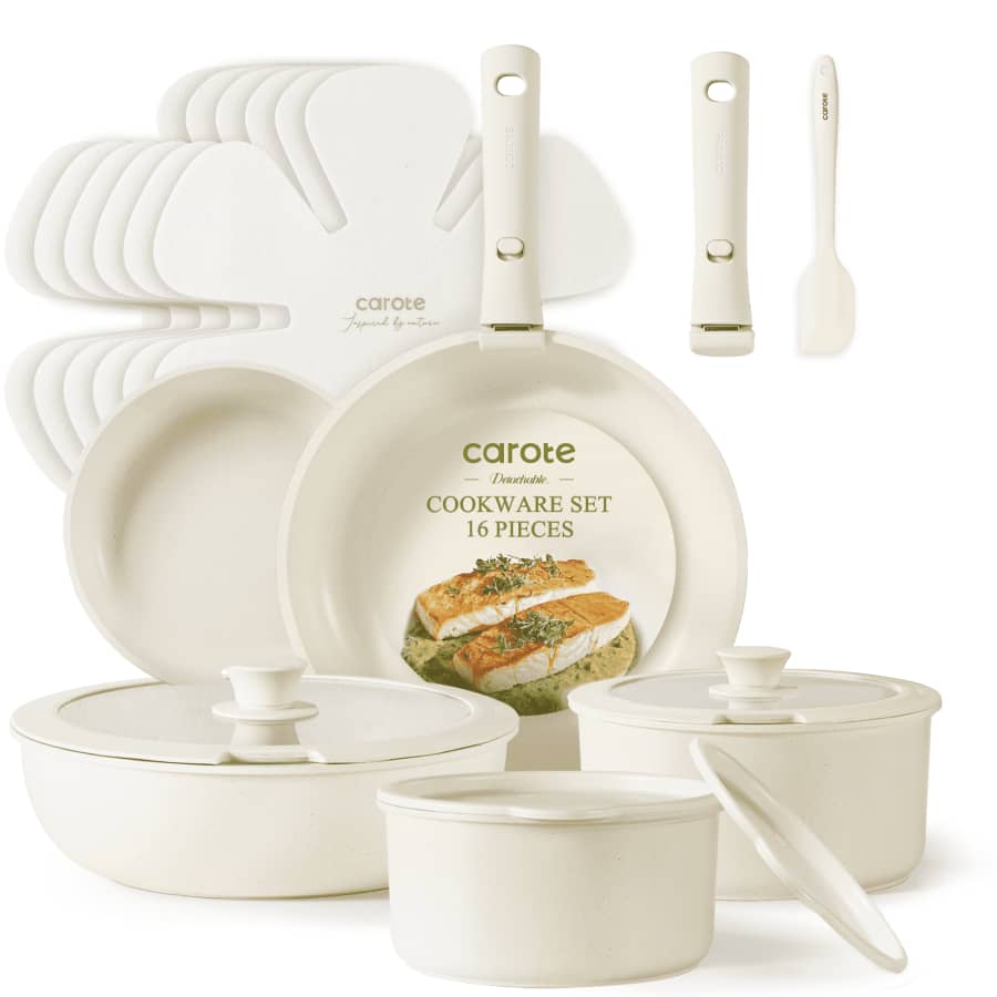 Carote 16-Piece Granite Nonstick Cookware Set for $56