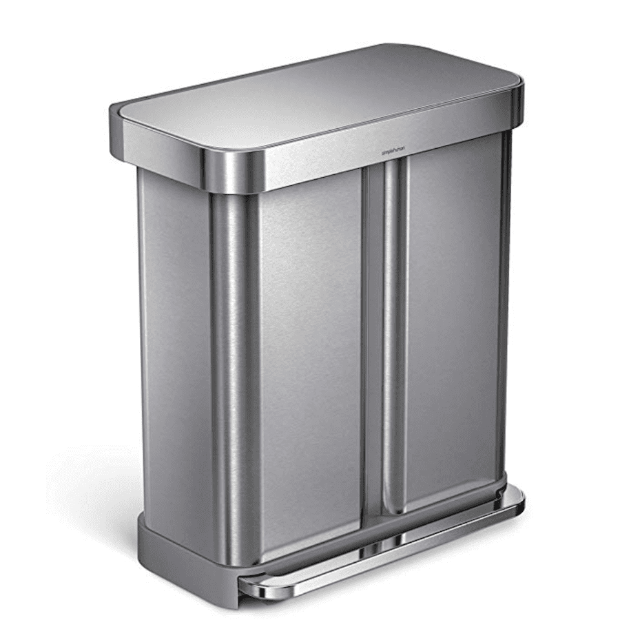 Simplehuman 58-Liter / 15.3-Gallon Dual-Compartment Rectangular Step Can with Liner Pocket for $160 Simplehuman 58-Liter / 15.3-Gallon Dual-Compartment Rectangular Step Can with Liner Pocket for $160