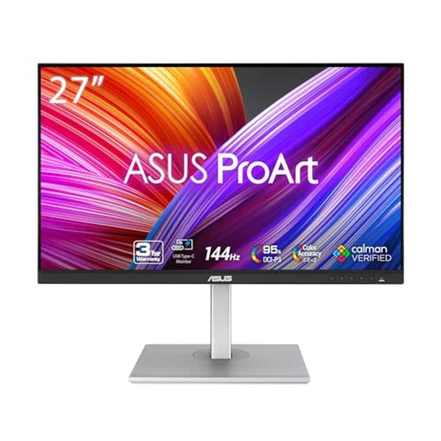ASUS ProArt Display 27 1440P Professional Monitor (PA278CGV) - IPS, QHD (2560 x 1440), 144Hz, 95% for $299
