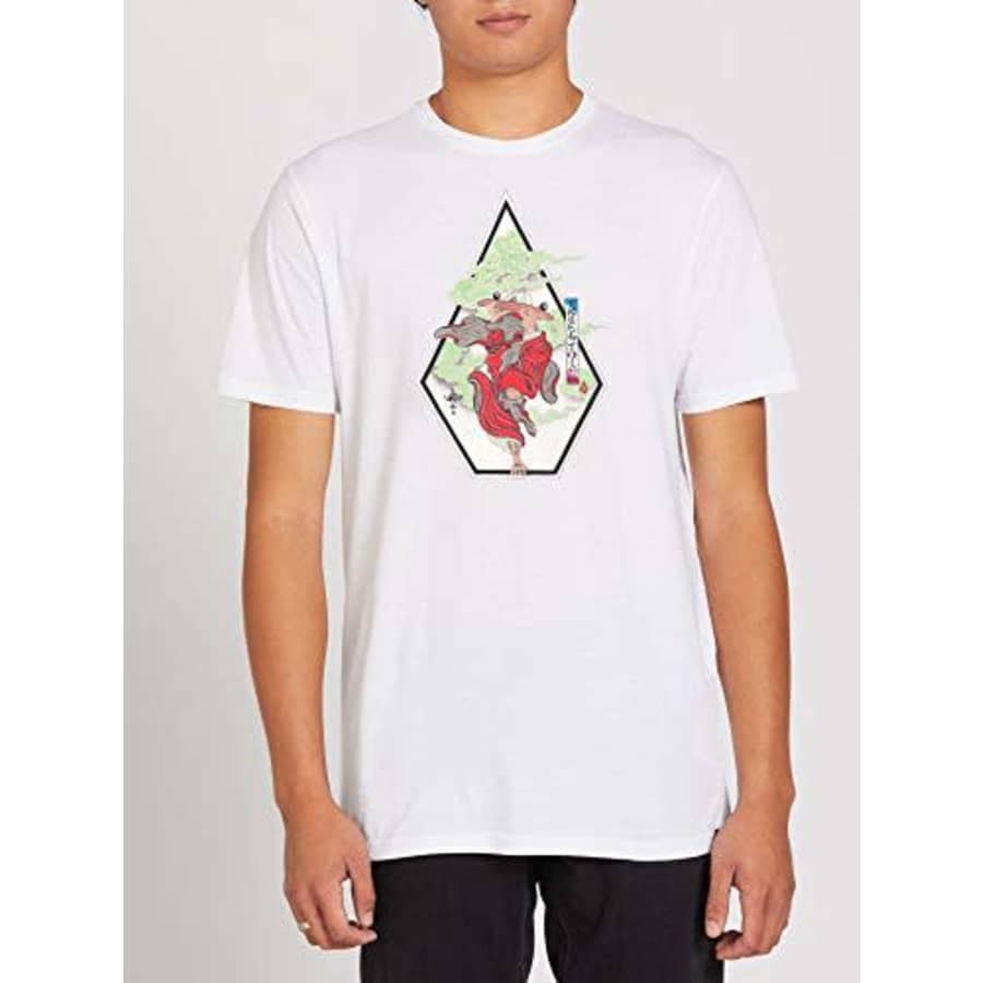 Volcom Men's Nozaka Skate Short Sleeve T-Shirt, White, X-Large for $14