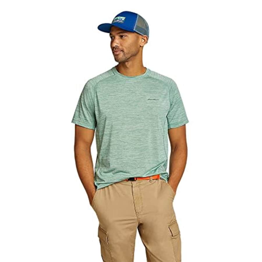 Eddie Bauer Men's Resolution Short-Sleeve T-Shirt, Seaglass, Large for $35