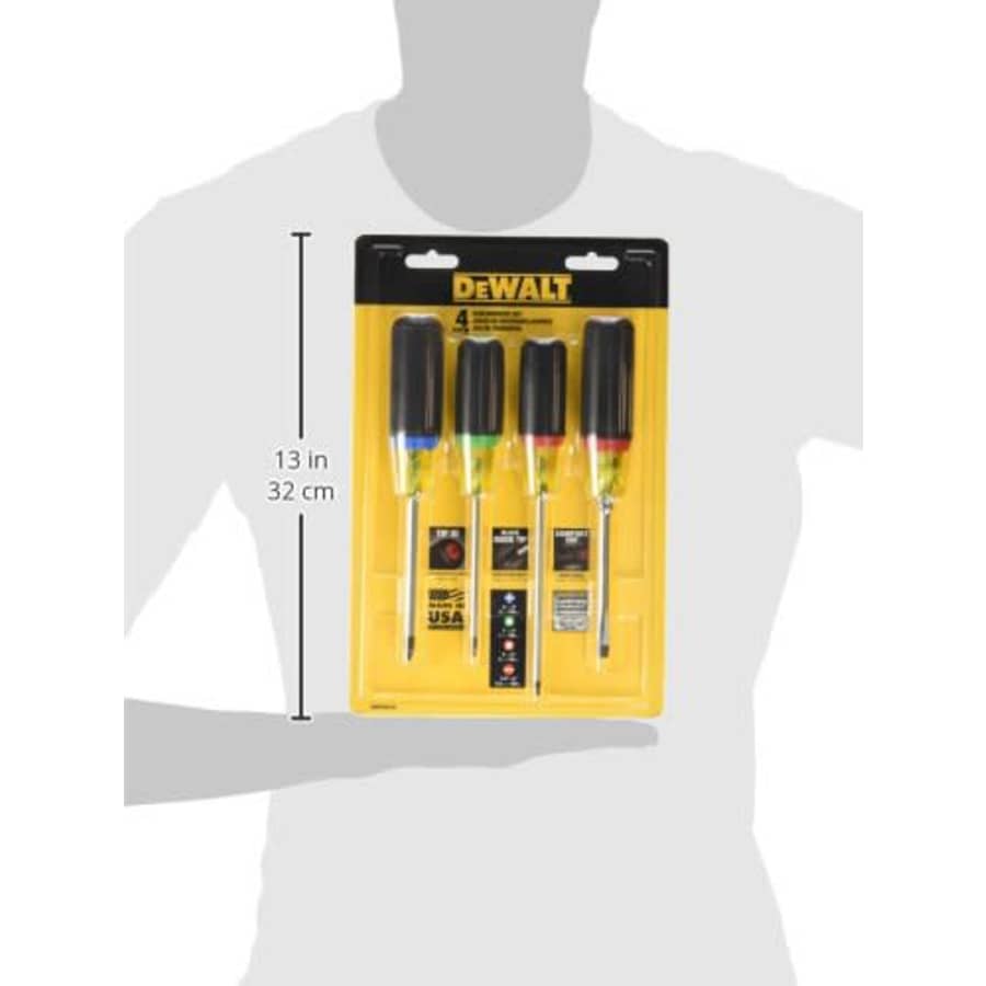 Dewalt GIDDS2-286896 Vinyl Grip Screwdriver Set with Square Drive, 4 Piece for $22