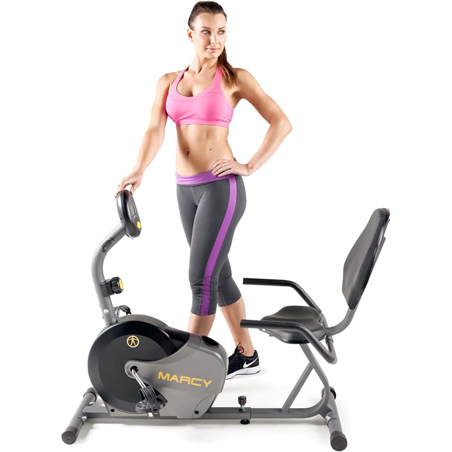 Marcy Adjustable Magnetic Recumbent Exercise Bike for $200
