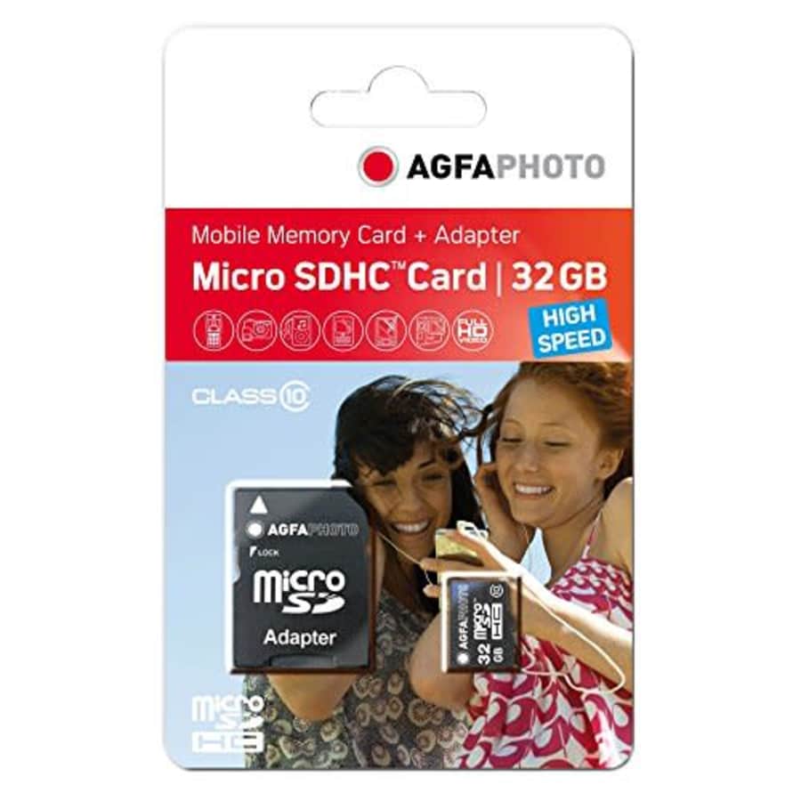 AgfaPhoto Mobile High Speed 32GB MicroSDHC Class 10 + adaptateur for $13