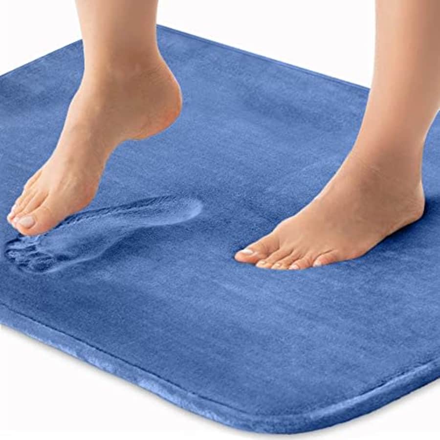 Gorilla Grip Thick Memory Foam Bath Rug, Soft Absorbent Luxury Mats, 48x24, Plush Velvet Topside, for $33
