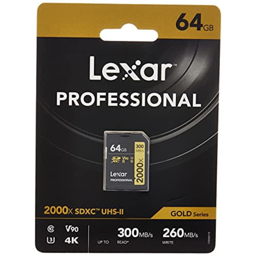 Lexar Professional 64GB SDXC 2000X UHS II Read 300mb Write 260mb 4K Memory Card (LSD2000064G-BNNNG) for $84 Lexar Professional 64GB SDXC 2000X UHS II Read 300mb Write 260mb 4K Memory Card (LSD2000064G-BNNNG) for $84