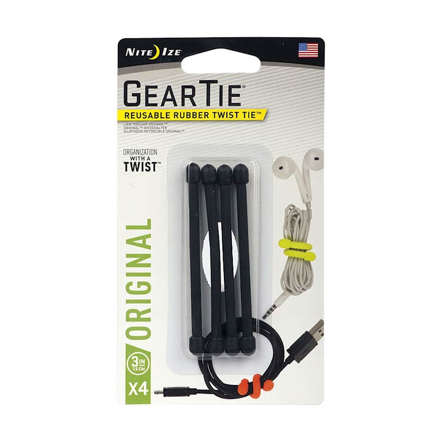 Nite Ize Original Gear Reusable Rubber Twist Tie 4-Pack for $2 Nite Ize Original Gear Reusable Rubber Twist Tie 4-Pack for $2