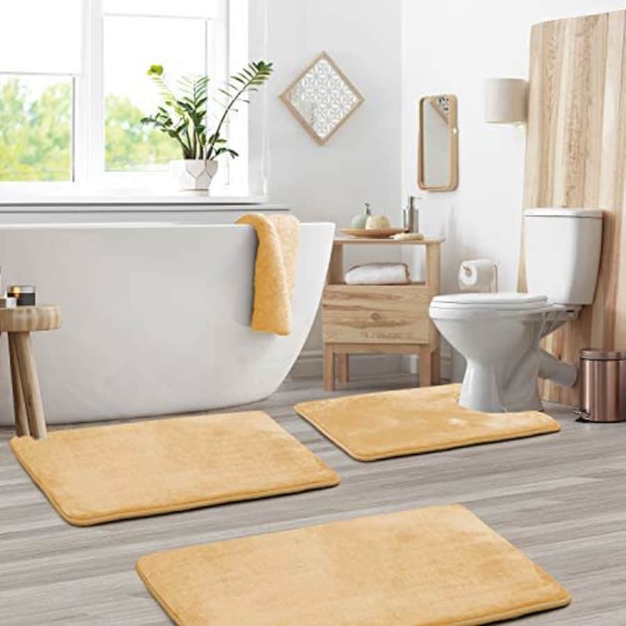 Clara Clark Memory Foam Bath Mat Sets 3 Piece - Non Slip, Absorbent, Soft Bath Rug Set - Fast for $43 Clara Clark Memory Foam Bath Mat Sets 3 Piece - Non Slip, Absorbent, Soft Bath Rug Set - Fast for $43