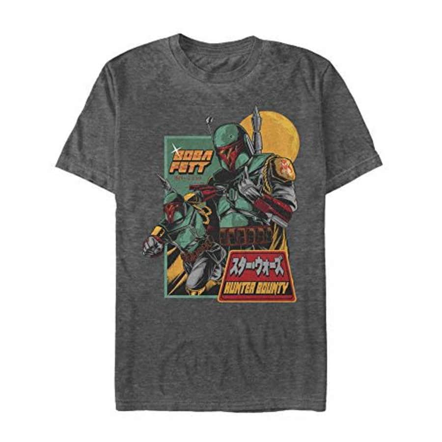 STAR WARS Men's T-Shirt, Black Heather, X-Large for $13