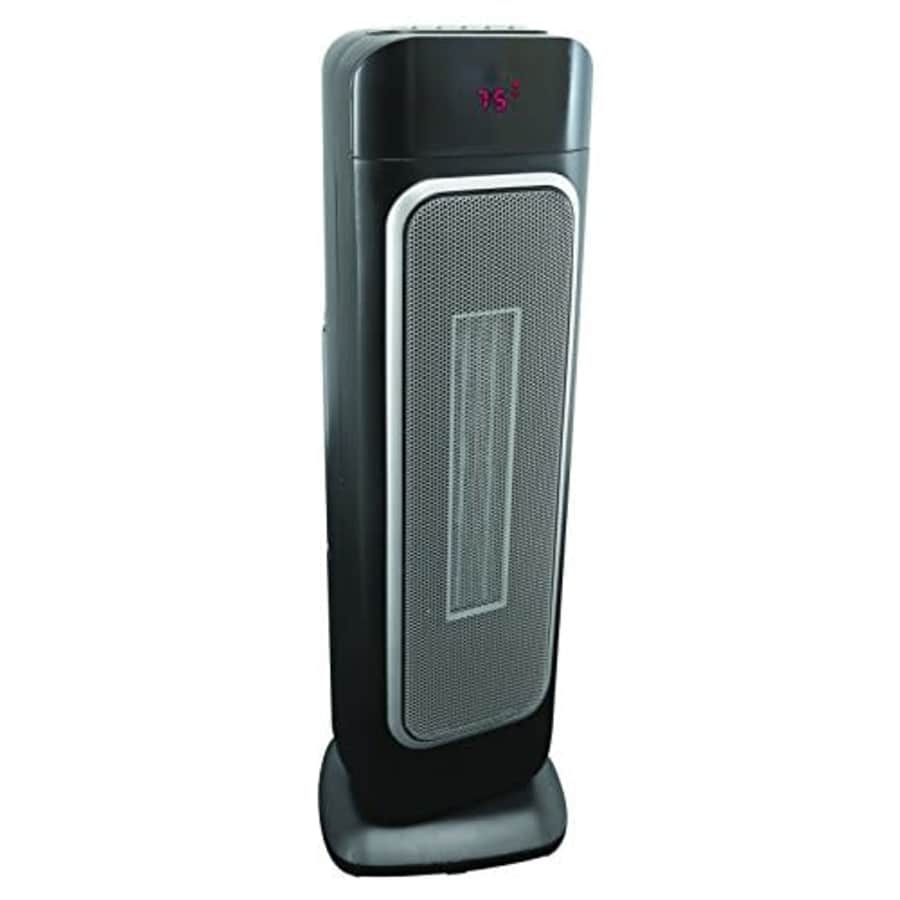 Comfort Zone 23 Ceramic Tower Heater, Digital, Black for $81