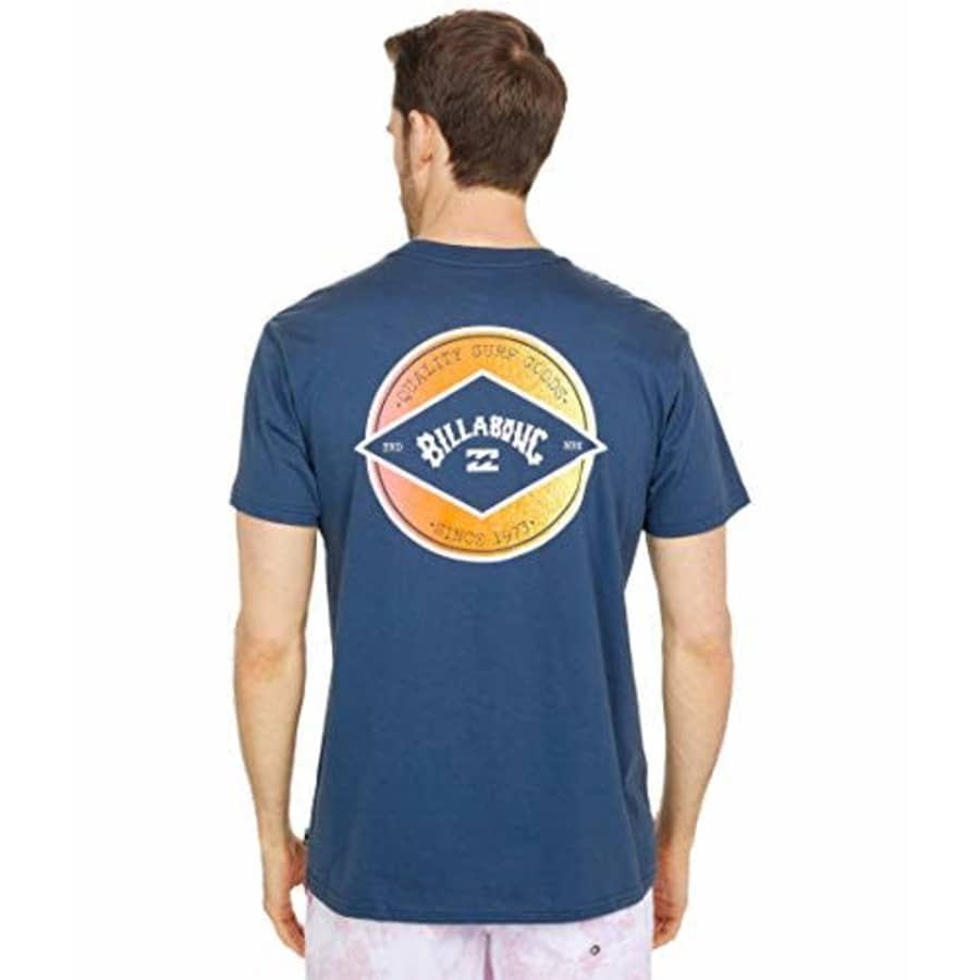 Billabong Men's Short Sleeve Premium Logo Graphic Tee T-Shirt, Navy Rotor Arch, XXL for $18