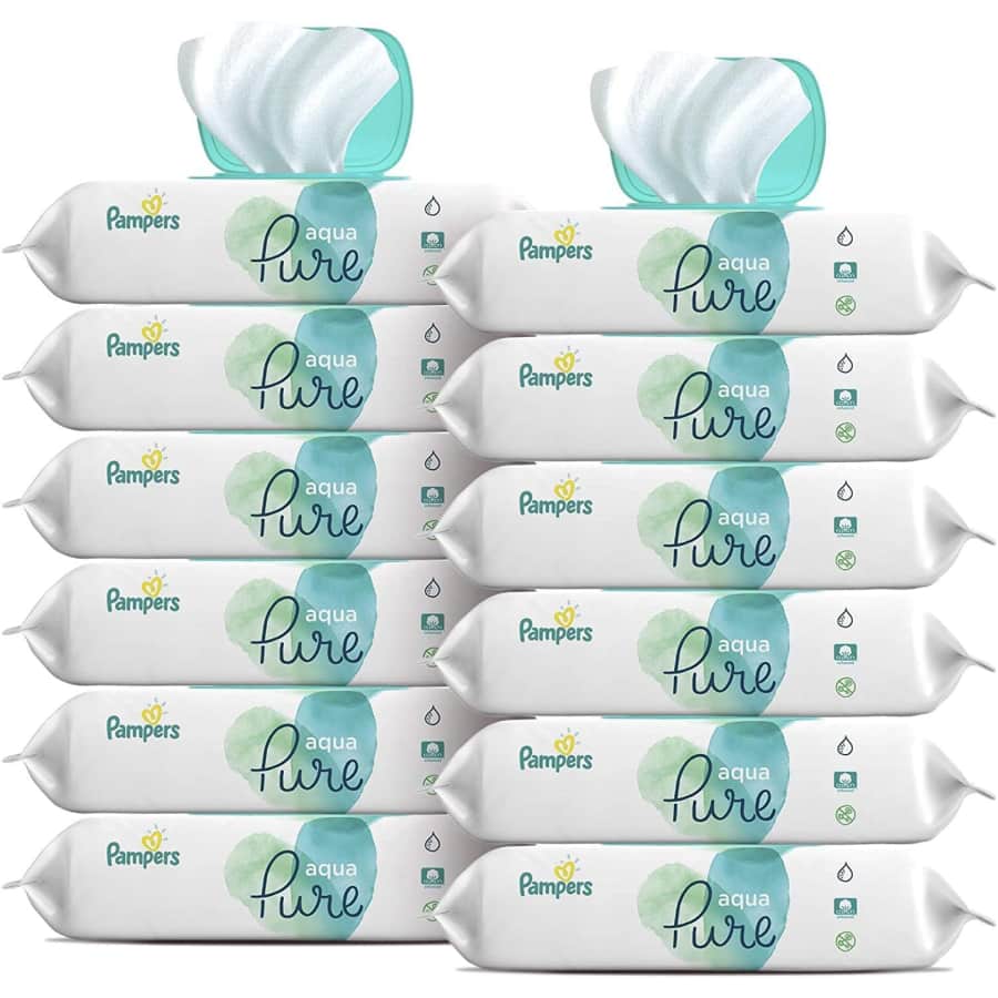 Pampers Aqua Pure 672-Count Baby Wipes for $40