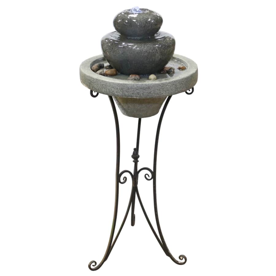 Alpine Polyresin Gray Abstract Fountain for $190