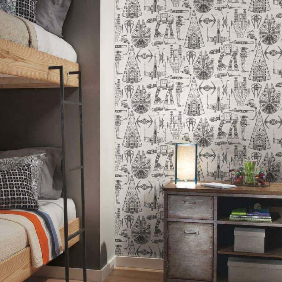 RoomMates Star Wars Blueprint Peel and Stick Wallpaper for $30