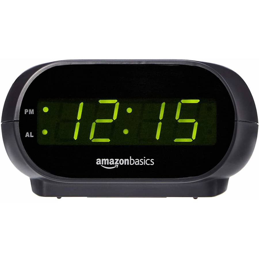 AmazonBasics Small Digital Alarm Clock for $10 AmazonBasics Small Digital Alarm Clock for $10
