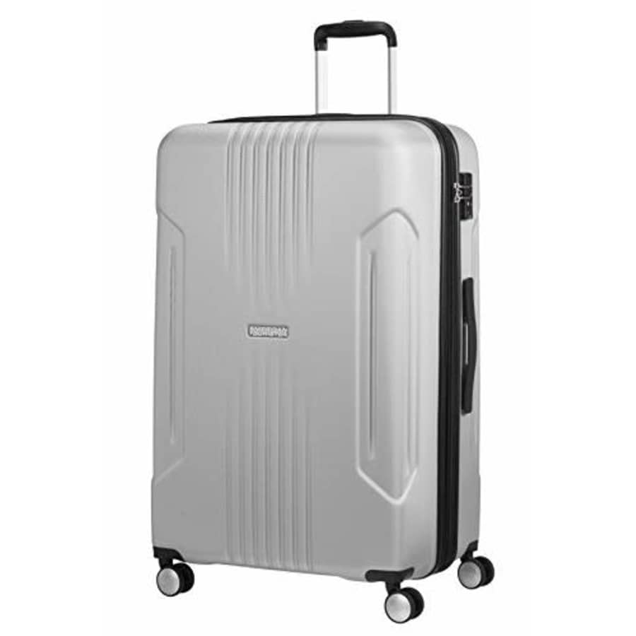 AMERICAN TOURISTER Unisex_Adult Koffer & Trolleys, Silver, L (78 cm-120 L) for $96