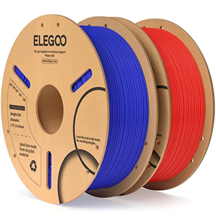 Elegoo LEGOO PLA Filament 1.75mm Blue & Red 2KG, 3D Printer Filament Dimensional Accuracy +/- 0.02mm, 2 for $26 Elegoo LEGOO PLA Filament 1.75mm Blue & Red 2KG, 3D Printer Filament Dimensional Accuracy +/- 0.02mm, 2 for $26