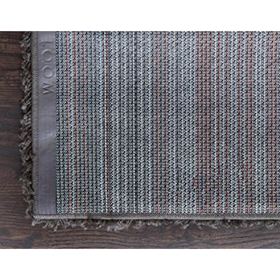 Unique Loom Solo Solid Shag Collection Modern Plush Graphite Gray Runner Rug (2' 6 x 13' 0) for $80