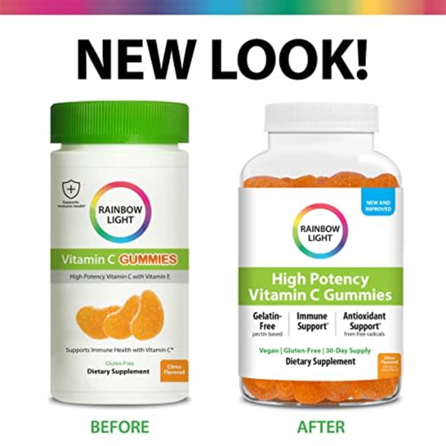 Rainbow Light Vitamin C Gummies, High Potency for Antioxidant & Immune Support, Encourages Collagen for $11 Rainbow Light Vitamin C Gummies, High Potency for Antioxidant & Immune Support, Encourages Collagen for $11
