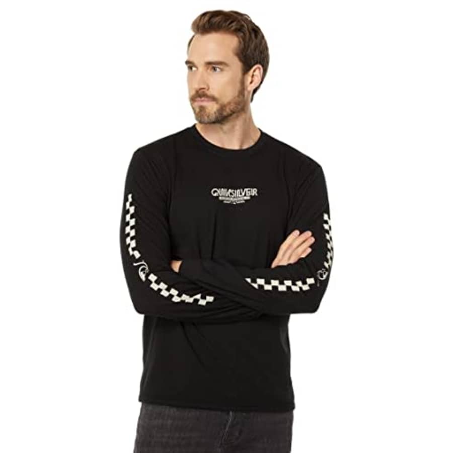 Quiksilver Men's Omni Check Long Sleeve Tee Shirt, Black, Large for $32 Quiksilver Men's Omni Check Long Sleeve Tee Shirt, Black, Large for $32