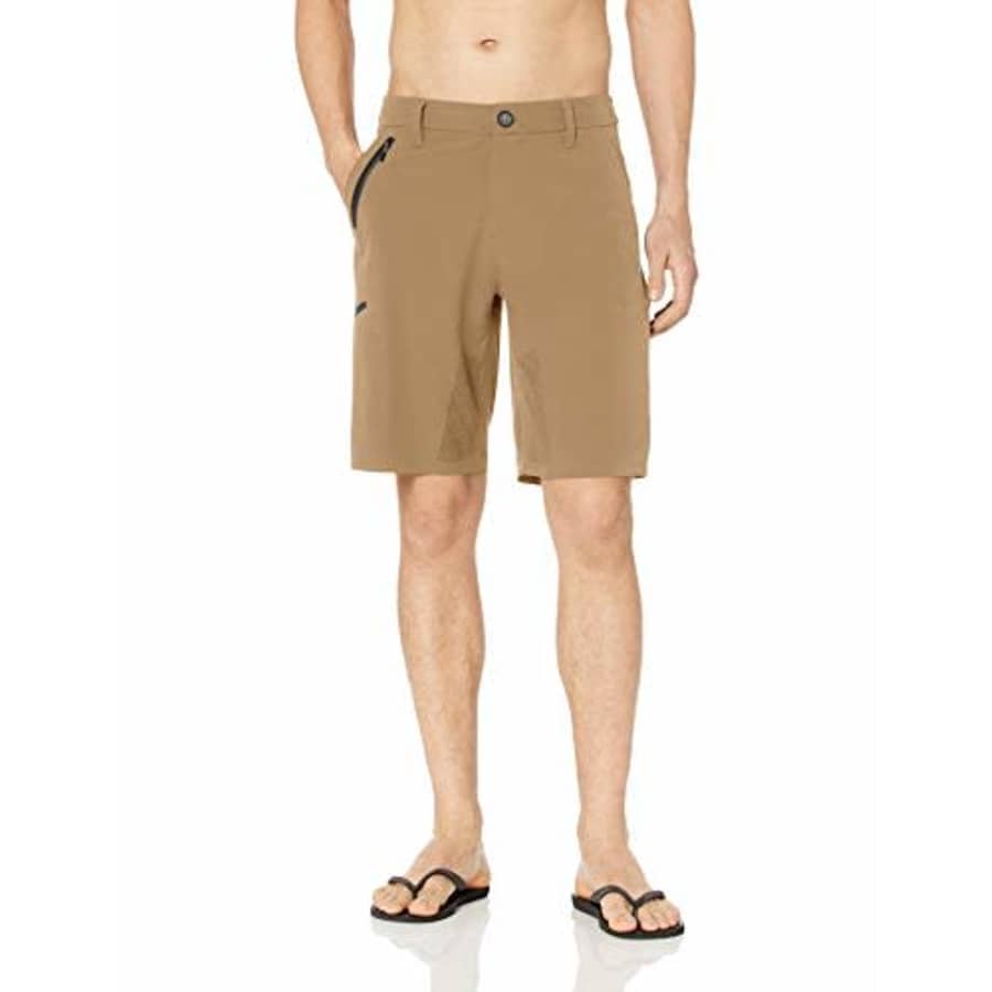 Rip Curl Men's Mf Global Entry 20" Boardwalk Hybrid Travel Stretch Shorts, Khaki, 40 for $24