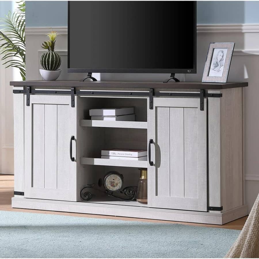 Bli Barn Door TV Stand for TVs up to 60" for $145
