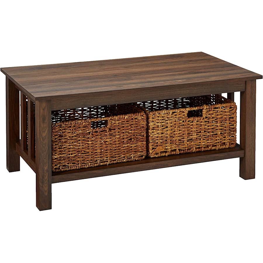 Walker Edison Alayna Storage Coffee Table w/ Baskets for $121 Walker Edison Alayna Storage Coffee Table w/ Baskets for $121