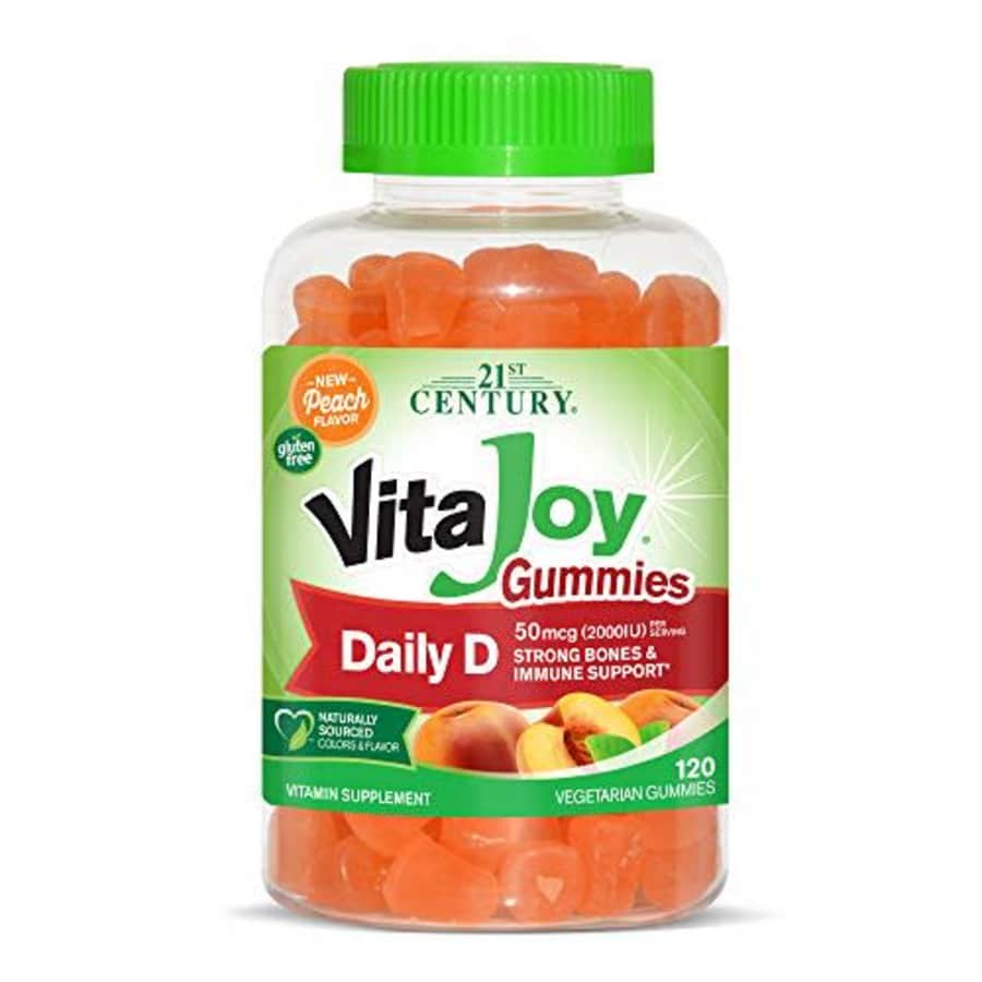 21st Century Vitajoy Daily D Gummies, Peach, Mango and Strawberry, 120 Count for $11 21st Century Vitajoy Daily D Gummies, Peach, Mango and Strawberry, 120 Count for $11