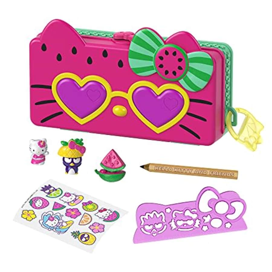 Mattel Hello Kitty and Friends Minis Watermelon Beach Party Pencil Case Playset (7.5-in) with 2 for $51