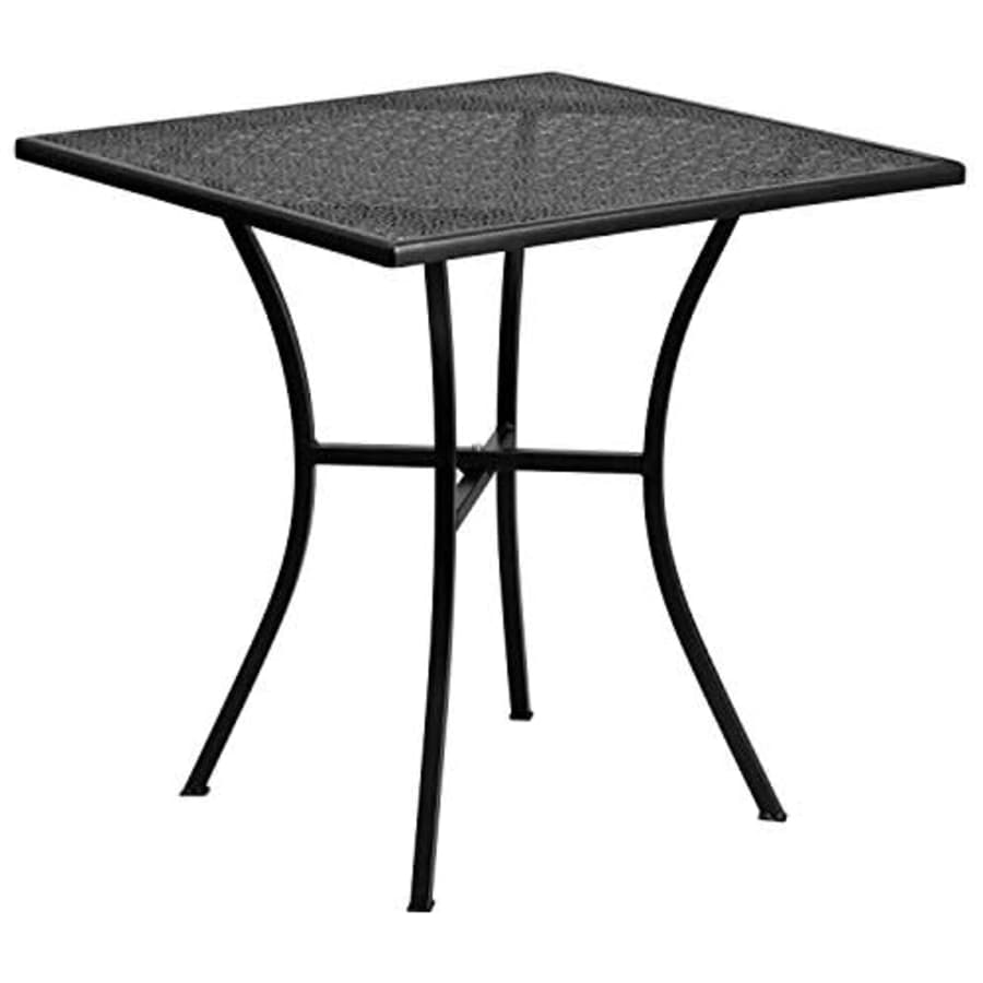 Flash Furniture Commercial Grade 28" Square Black Indoor-Outdoor Steel Patio Table for $76 Flash Furniture Commercial Grade 28" Square Black Indoor-Outdoor Steel Patio Table for $76