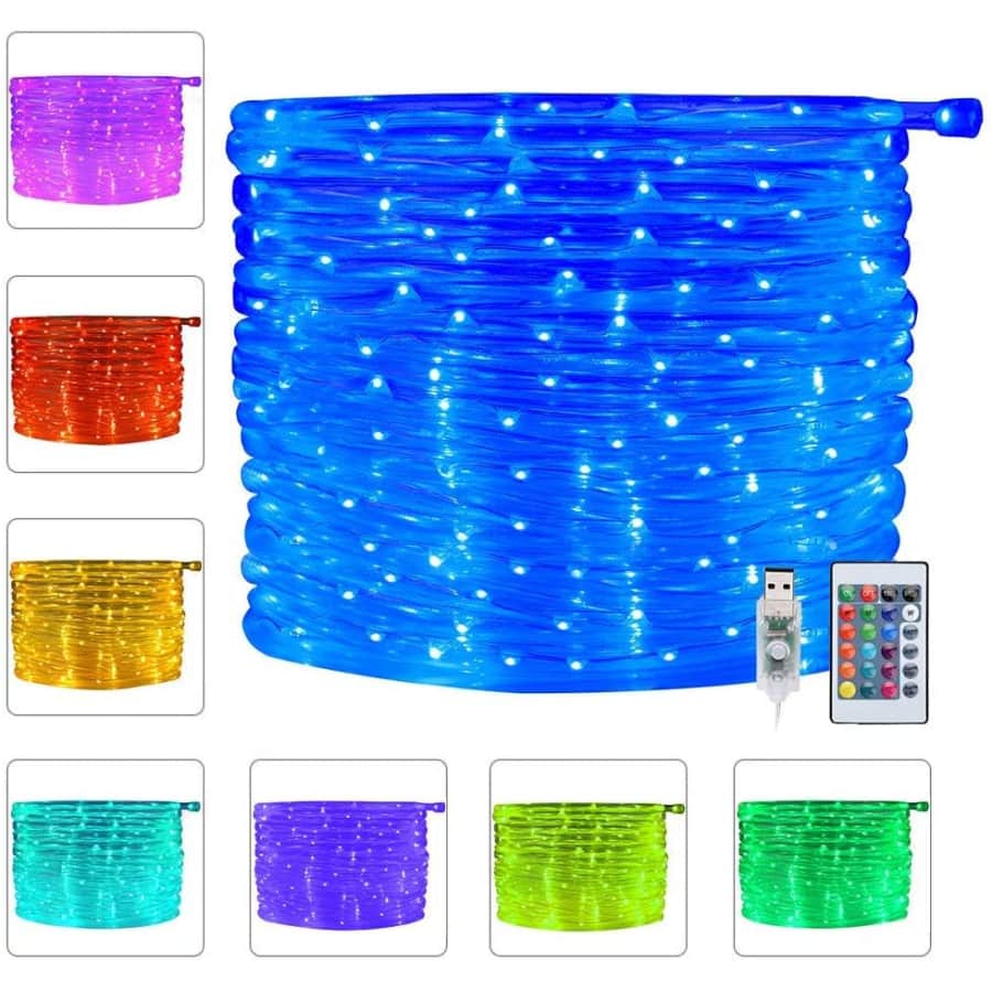 Ollny 33-Ft. 100 LED Rope Lights with Remote Control for $20 Ollny 33-Ft. 100 LED Rope Lights with Remote Control for $20