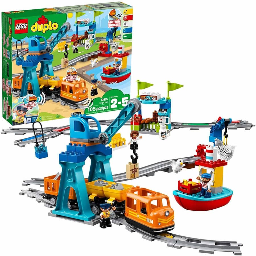 LEGO DUPLO Cargo Train Battery-Operated Building Blocks Set for $99