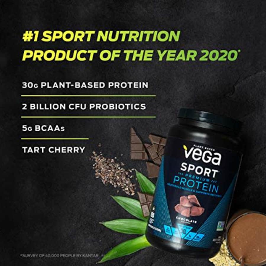 Vega Sport Premium Protein Powder, Mocha, Plant Based Protein Powder for Post Workout - Certified for $35
