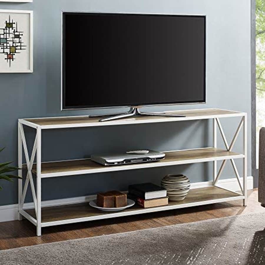 Walker Edison Furniture Company 2 Shelf Industrial Wood Metal Bookcase Bookshelf Office Storage, 60 for $215