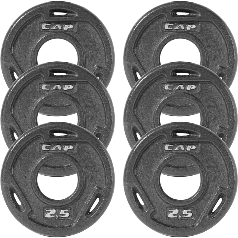 Cap Barbell 2.5-lb. Olympic Grip Weight Plate 6-Pack for $16