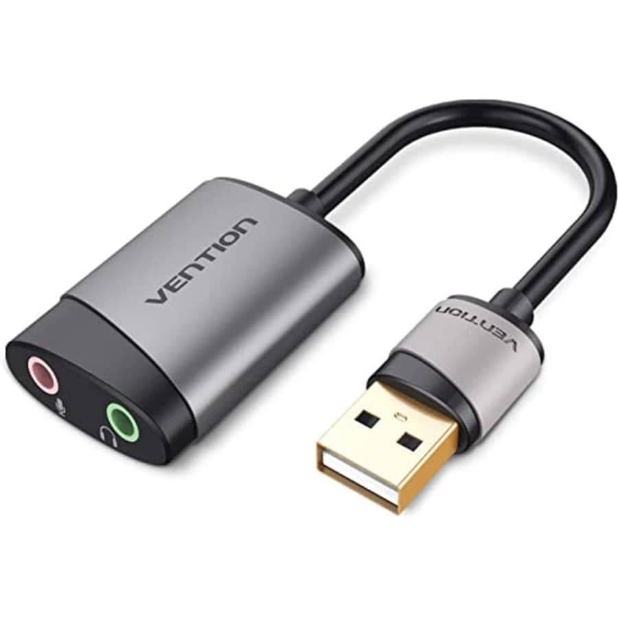 Vention USB to 3.5mm Audio External Soundcard Adapter for $3