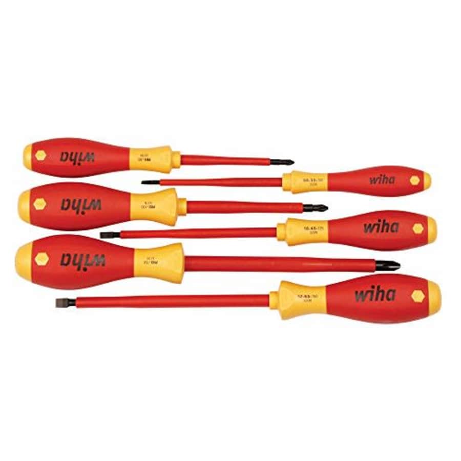 Wiha Tools Wiha 32092 Slotted And Phillips Insulated Screwdriver Set, 1000 Volt, 6 Piece for $43