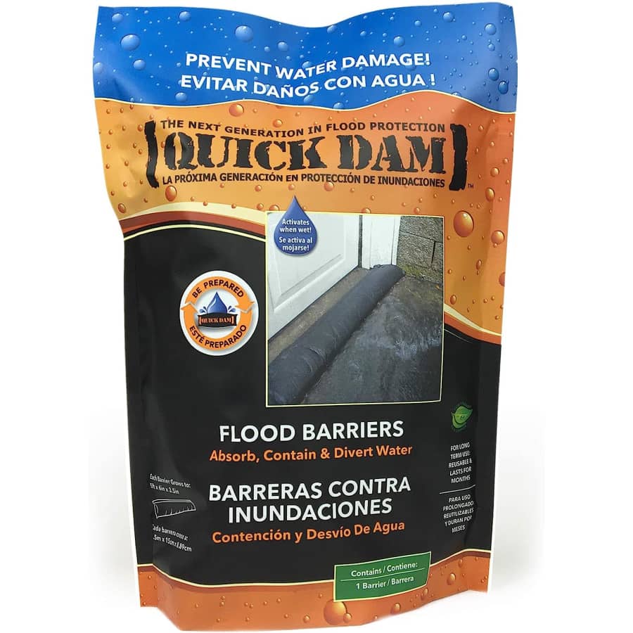 Quick Dam 5-Foot Water-Activated Flood Barrier for $15