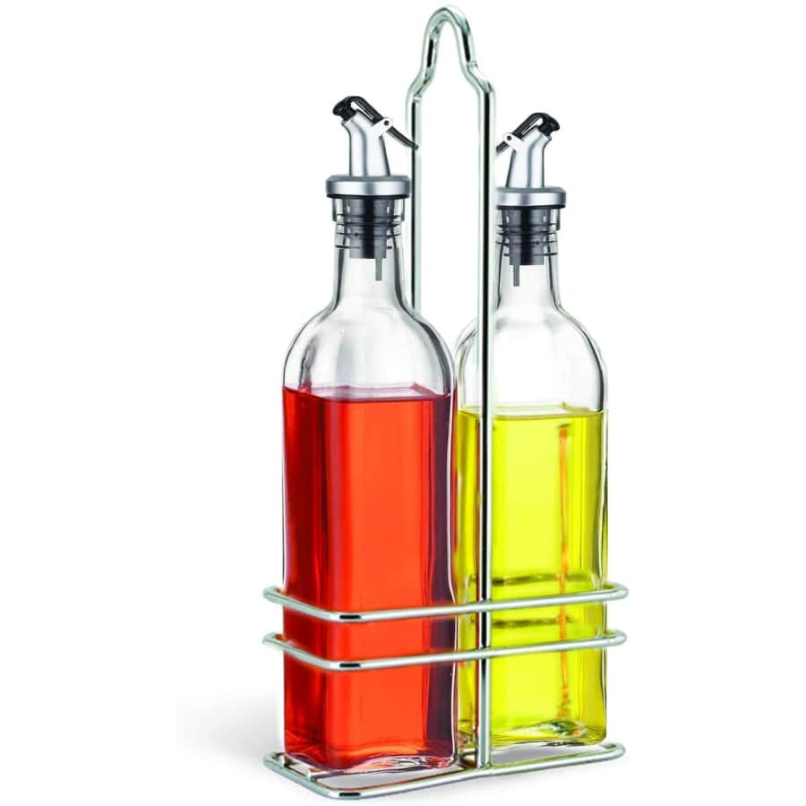 Cuisinox Oil and Vinegar Bottle Cruet Set w/ Wire Caddy for $11 Cuisinox Oil and Vinegar Bottle Cruet Set w/ Wire Caddy for $11