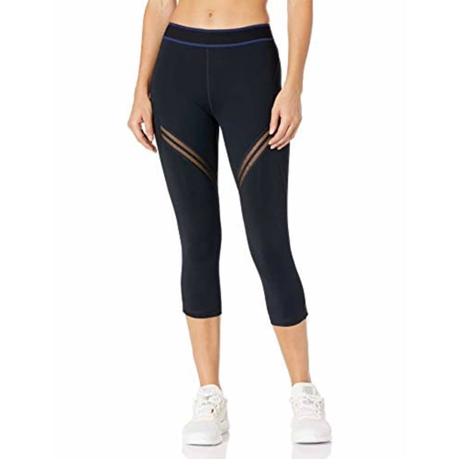 SHAPE activewear Women's Retreat Capri, Caviar Black/Cuba Liberal, M for $13 SHAPE activewear Women's Retreat Capri, Caviar Black/Cuba Liberal, M for $13